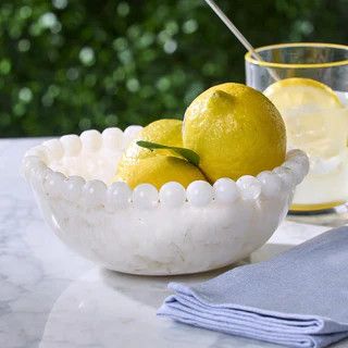 Modern Pop White Beaded Rim Bowl