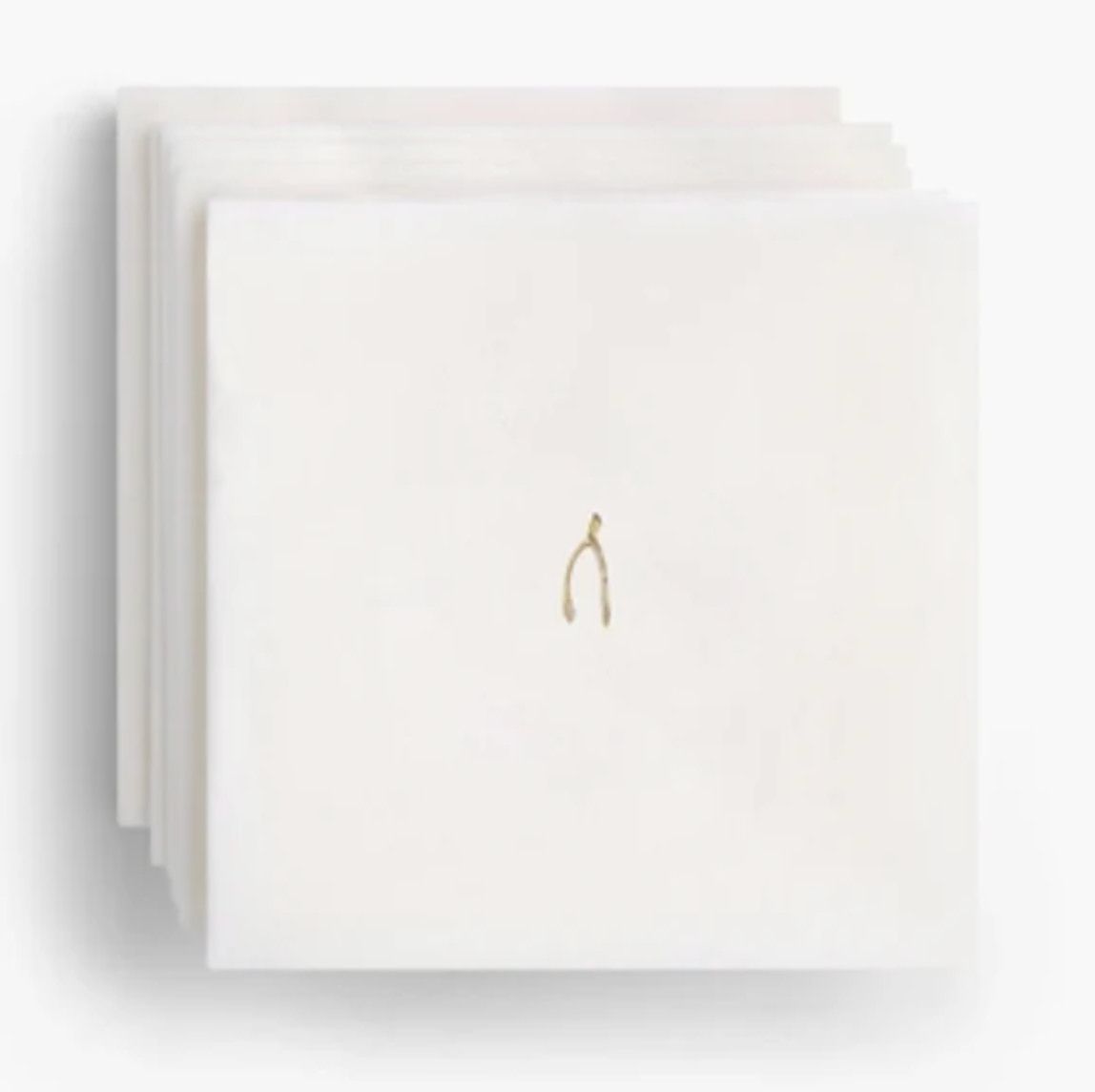 20 ct. Wishbone Gold Foil Cocktail Napkins
