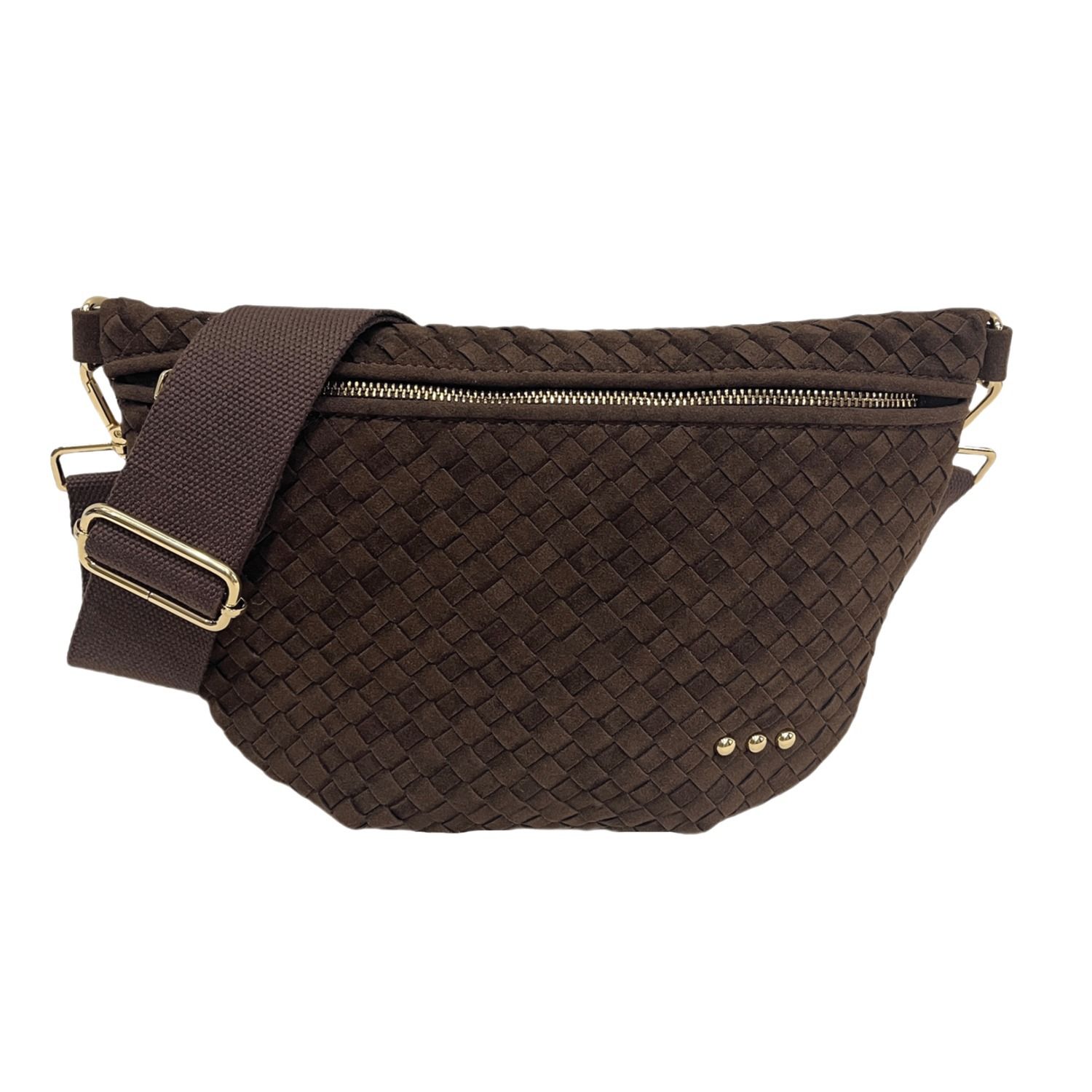 Suede Chocolate Suede Westlyn Woven Bum Bag