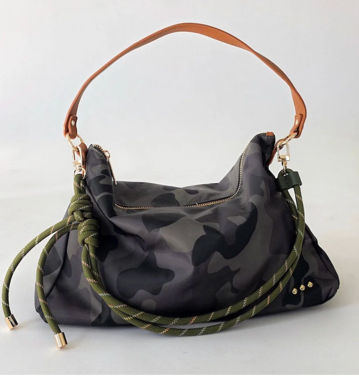 Camo Nikki Slouchy Shoulder Bag-Camo