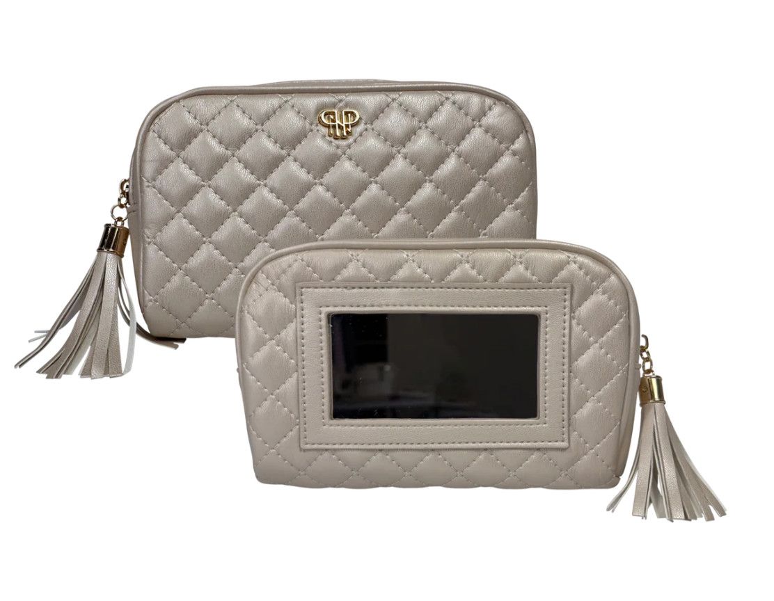 Glam Makeup Case - Pearl Quilted
