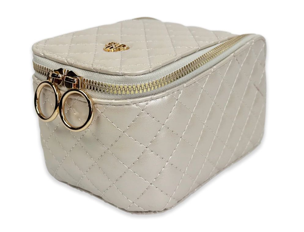 Train Jewelry Case - Pearl Quilted