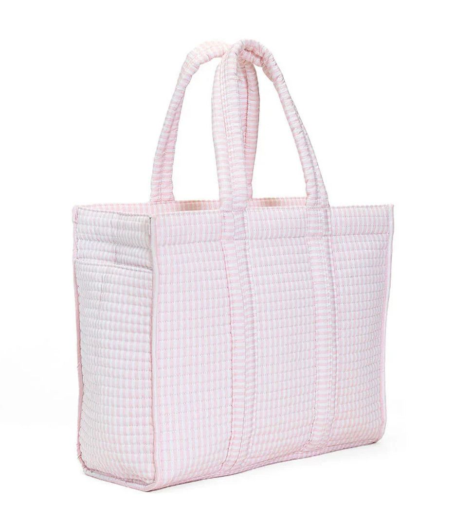 TRVL Quilted Mini Go Go Tote Bag - Pimlico Stripe Pink
