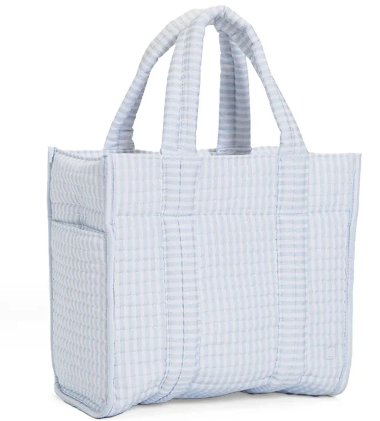 TRVL Quilted Mini Go Go Tote Bag - Pimlico Stripe Blue