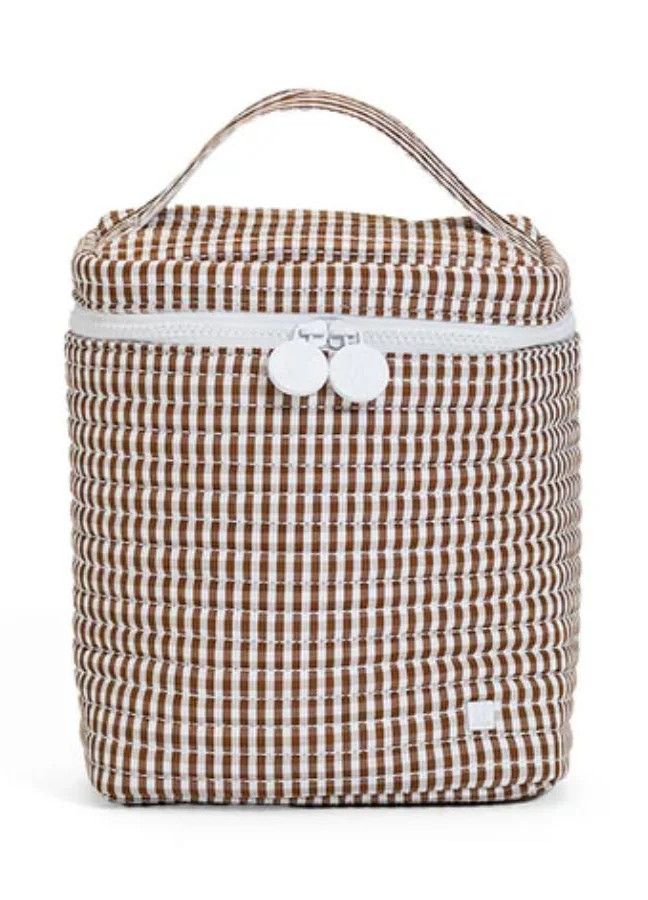 TRVL Quilted Go Go Lunch Insulated Bag - Gingham Coco