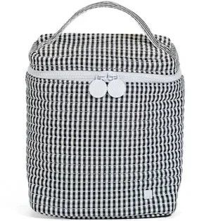TRVL Quilted Go Go Lunch Insulated Bag - Gingham Black