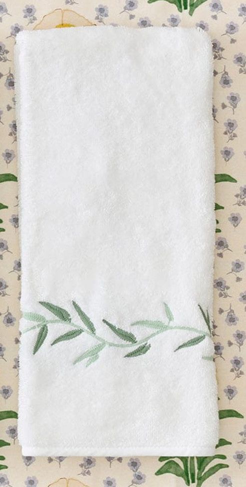 Green Willow Hand Towel