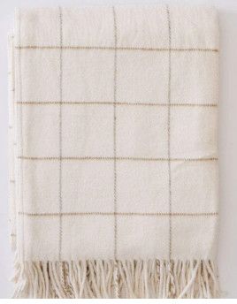Throw Blanket - Neutral Windowpane