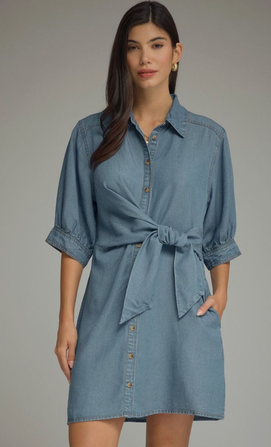 Denim Tie Dress 