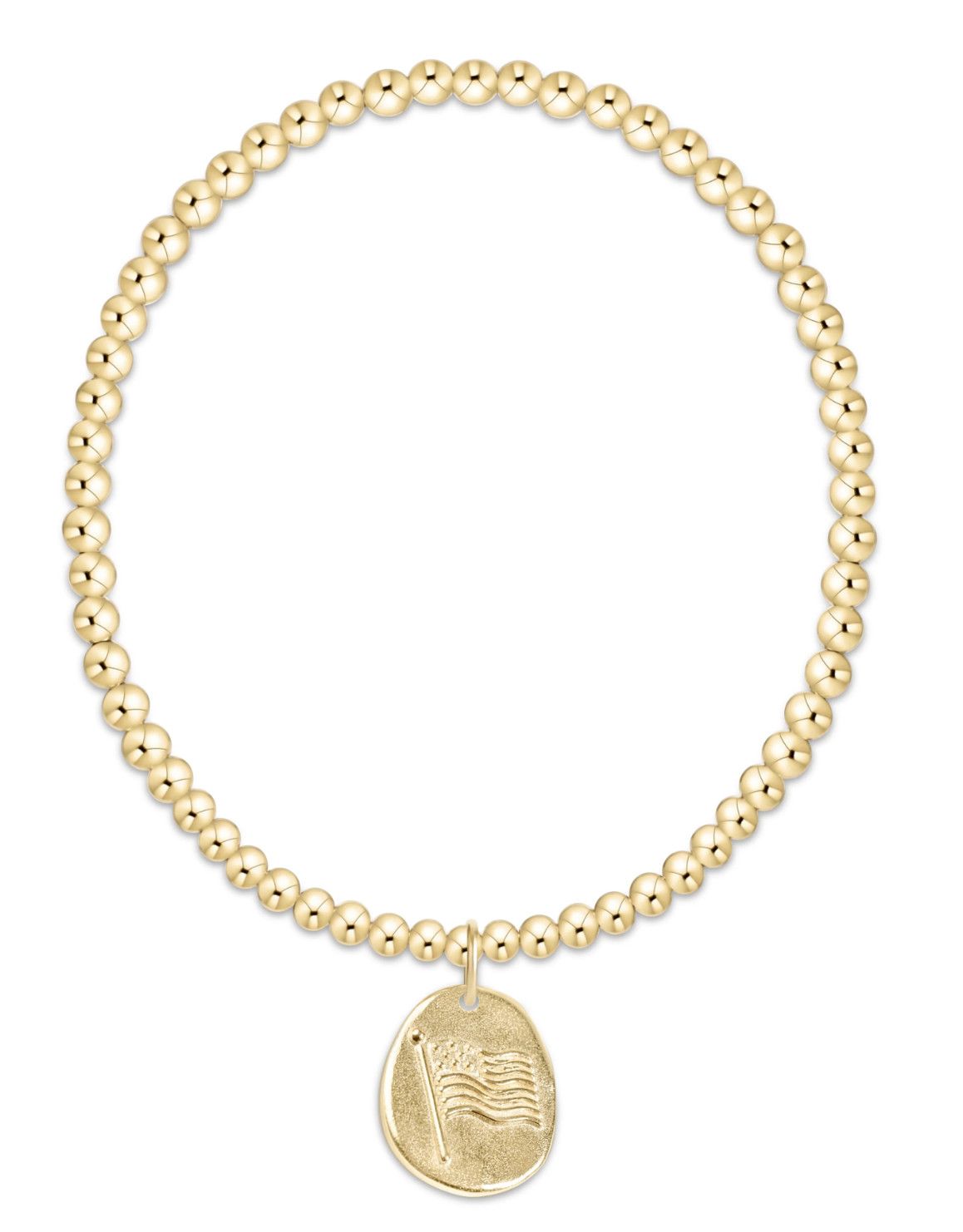 Classic Gold 3mm Bracelet - Inspire America Gold Disc