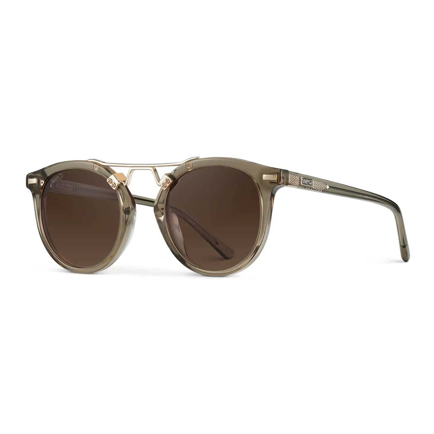 Skyler Round Polarized - Crystal Taupe Brown - Brown Lens