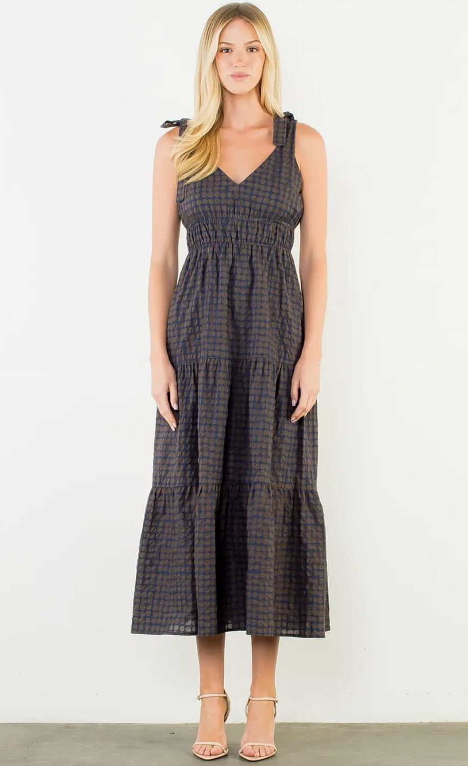Gingham Tie Strap Dress