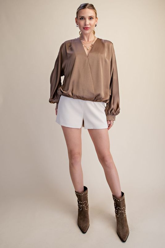 V-Neck Wrap Long Sleeve 