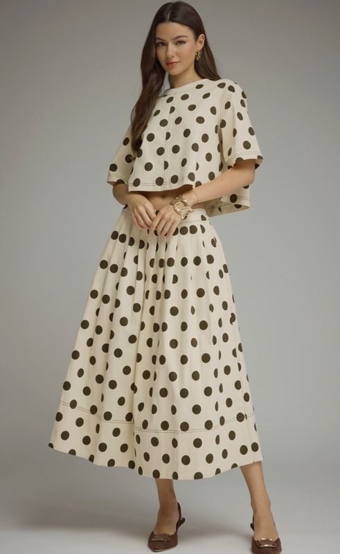  Brown Polka Dot Top