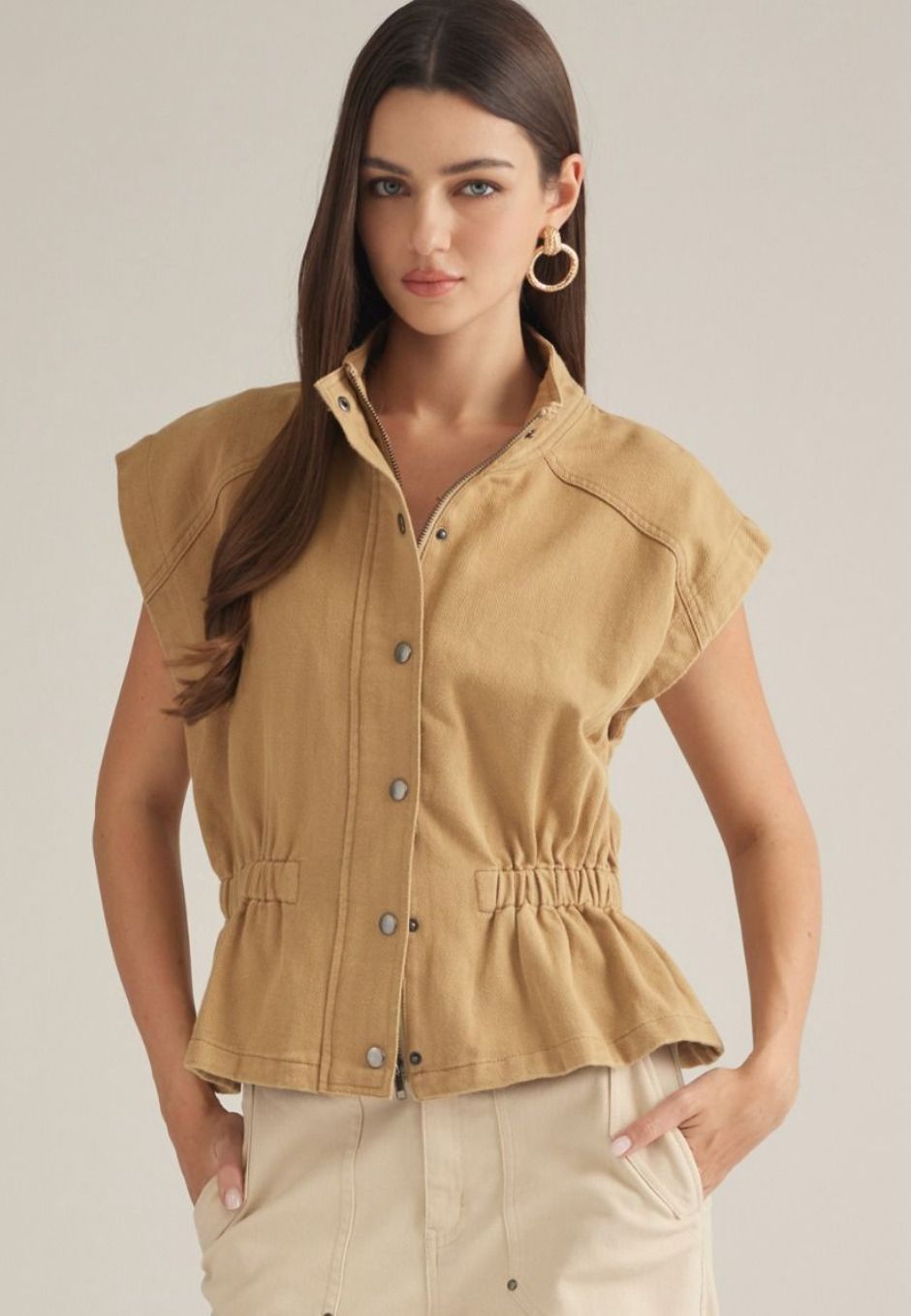 Camel Button Jacket