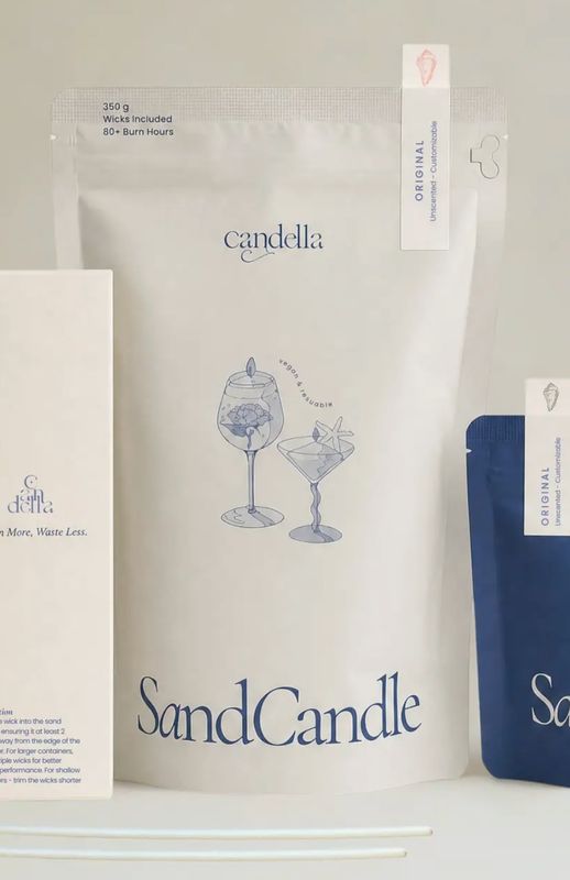 Unscented Customizable Refillable Sand Candle - 12.3oz