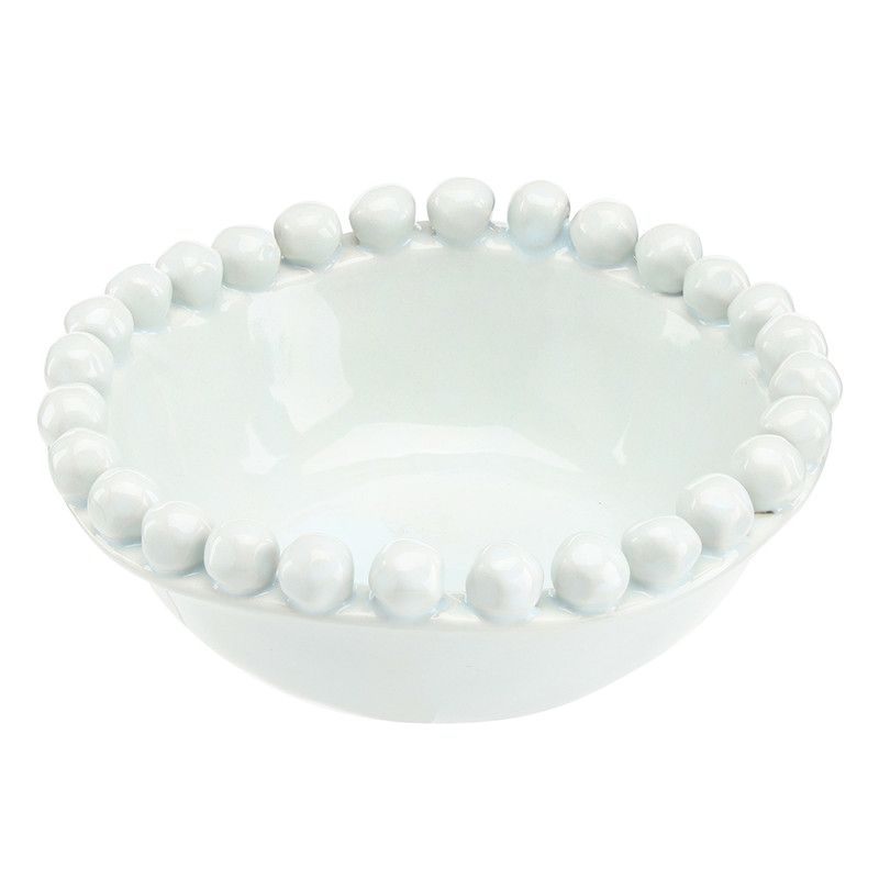 Ceramic Beaded Bowl - Small - Mist