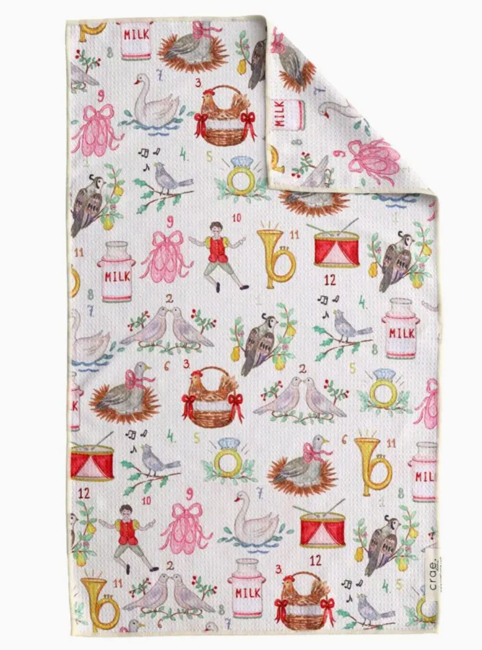 Partridge in a Pear Tree: Double-Sided Hand Towel