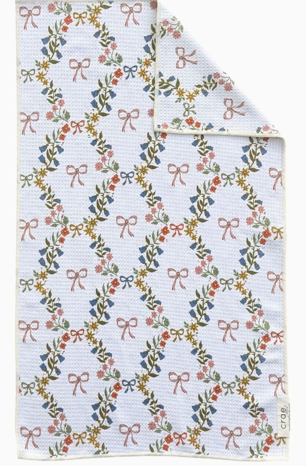 Spring Wreath: Double-Sided Hand Towel