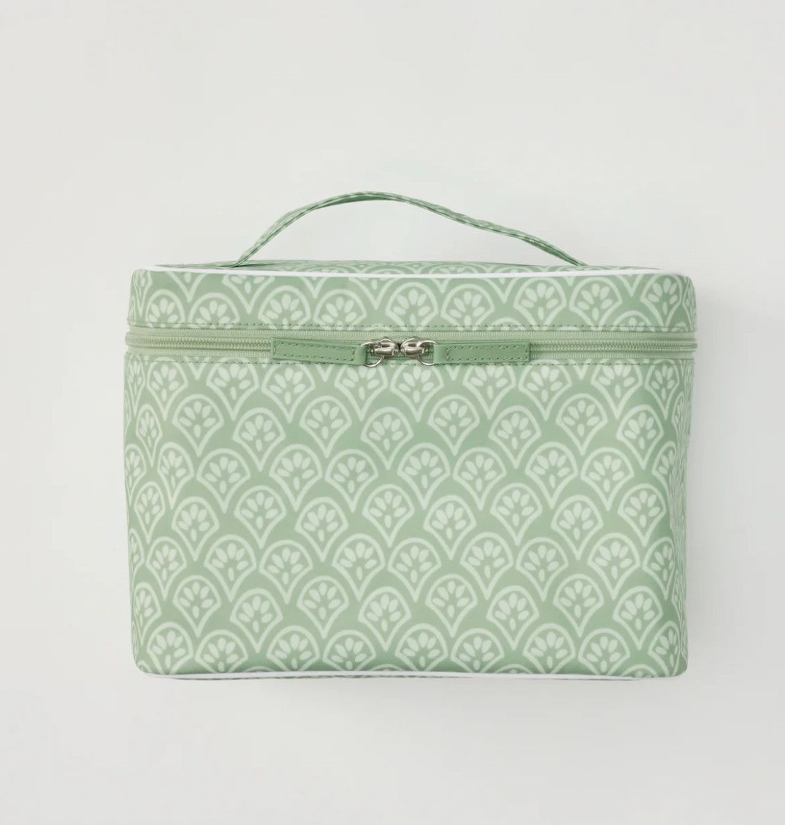 Vanity Case- Matcha Block Print