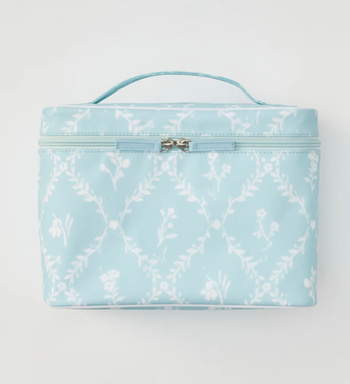 Vanity Case-Blue Trellis