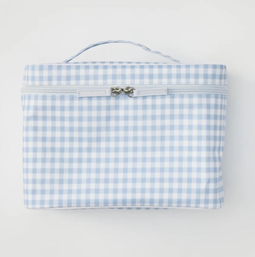Vanity Case-Blue Gingham