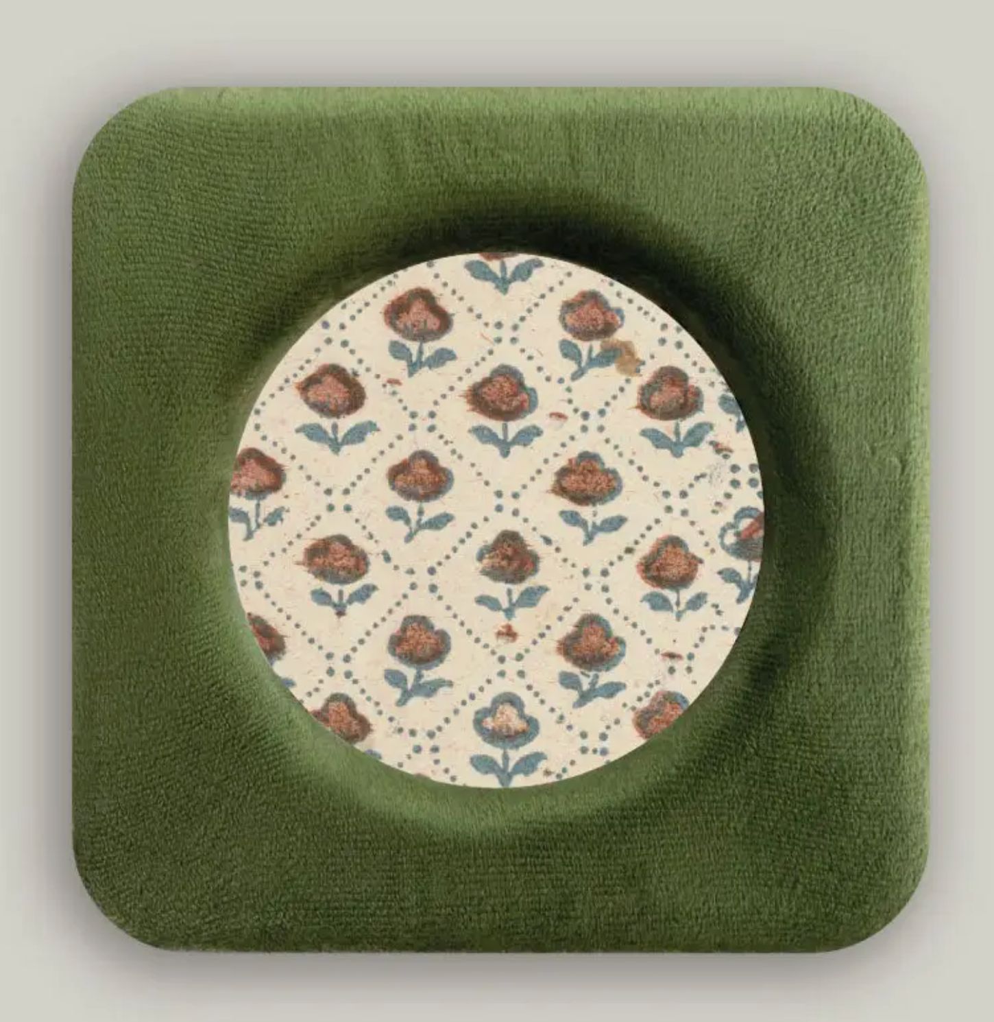 4x4 Mossy Green Velvet Frame