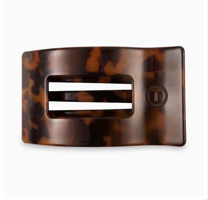 Tortoise Medium Flat Square Clip