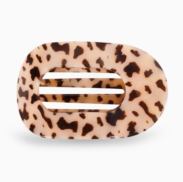 Medium Flat Round Clip - Blonde Tortise