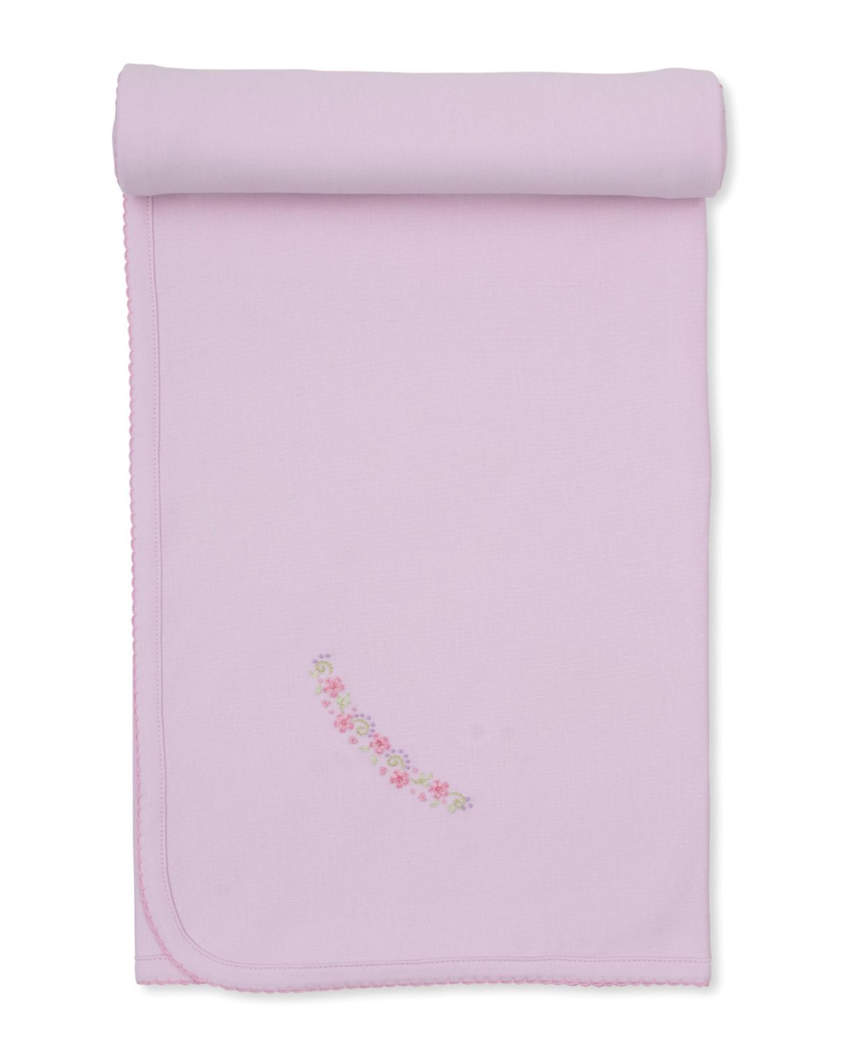 Blanket w/Hand Embroidery - Pink