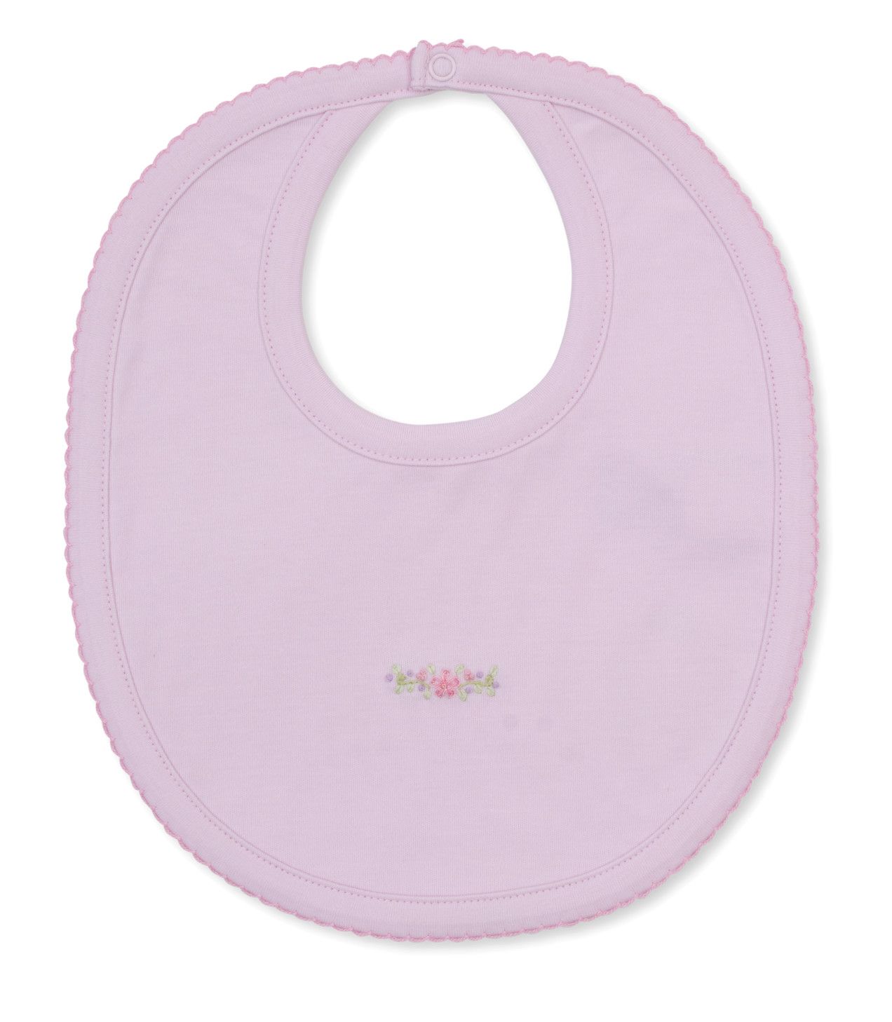 Bib w/Hand Embroidery - Pink