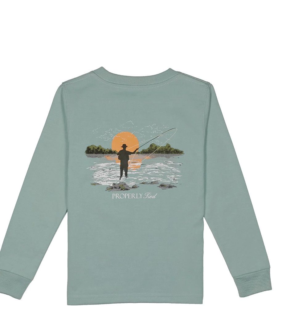 Boys Fly Fishing LS Marine Mist
