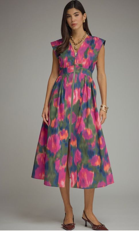 Brighten Up Zip Front Dress