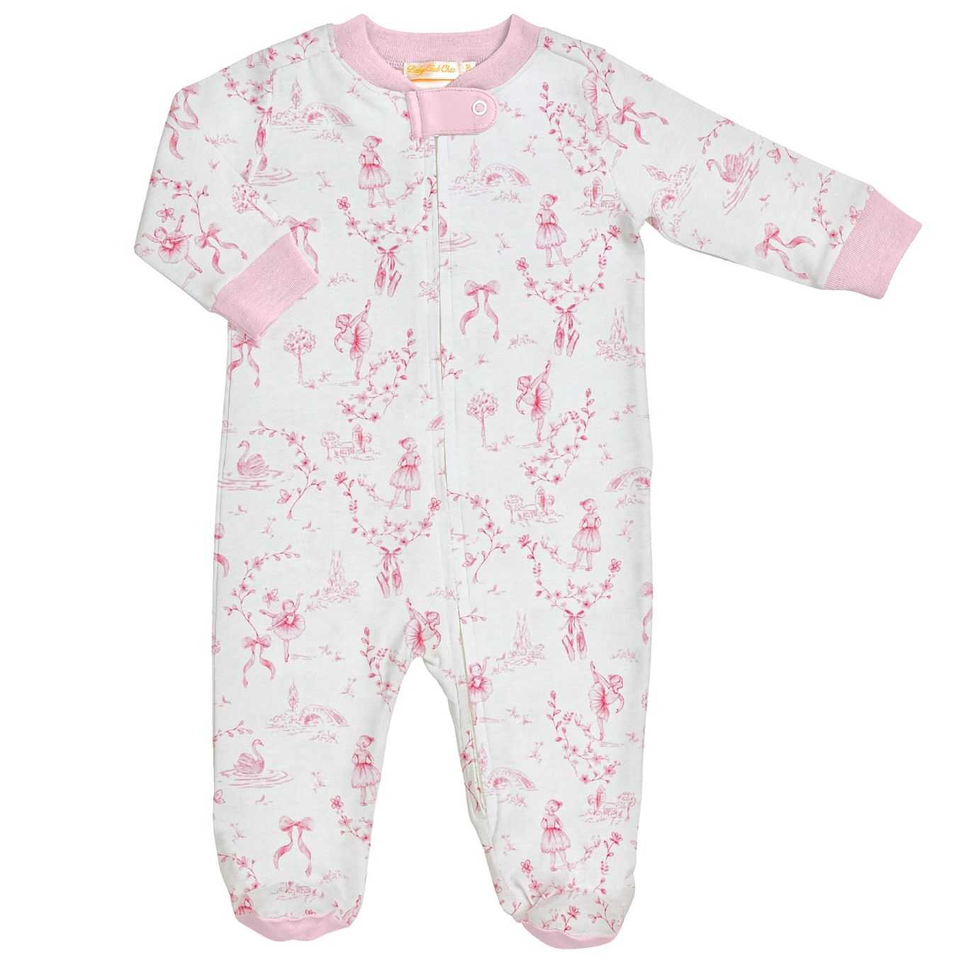 Grace in Toille Zipped Footie