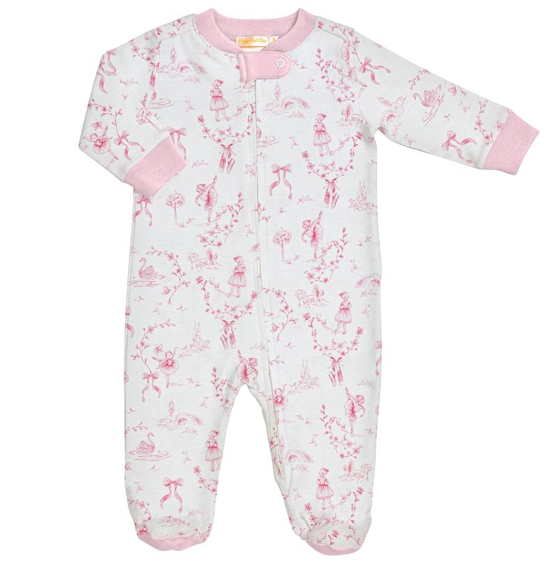 Grace in Toille Zipped Footie