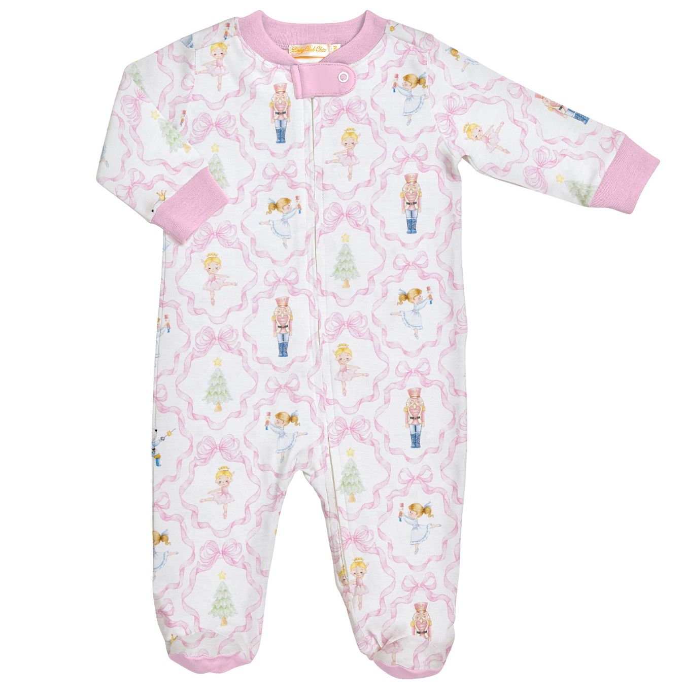 Nutcracker Dreams Zipped Footie