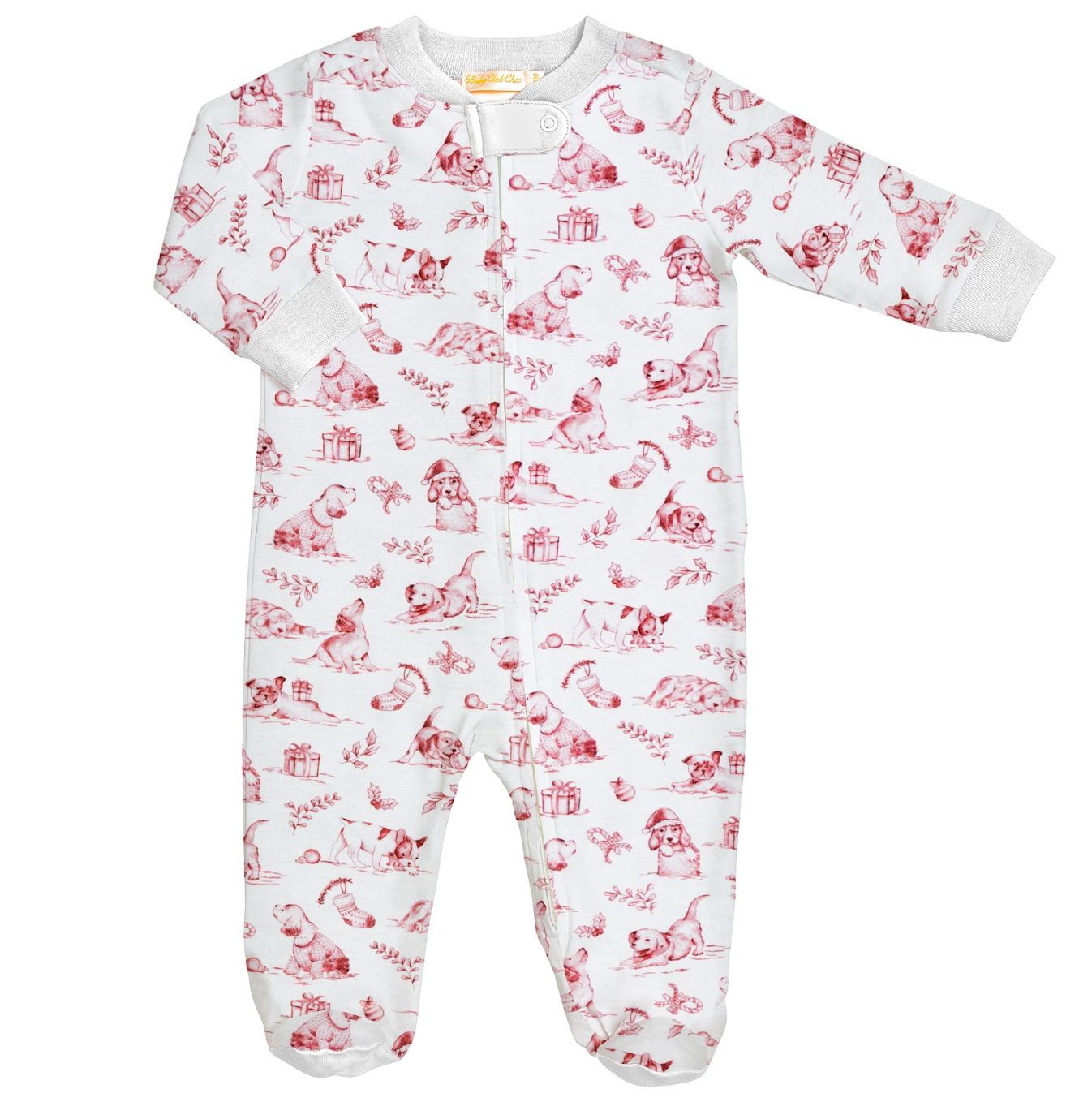Puppy Noel Zipped Footie