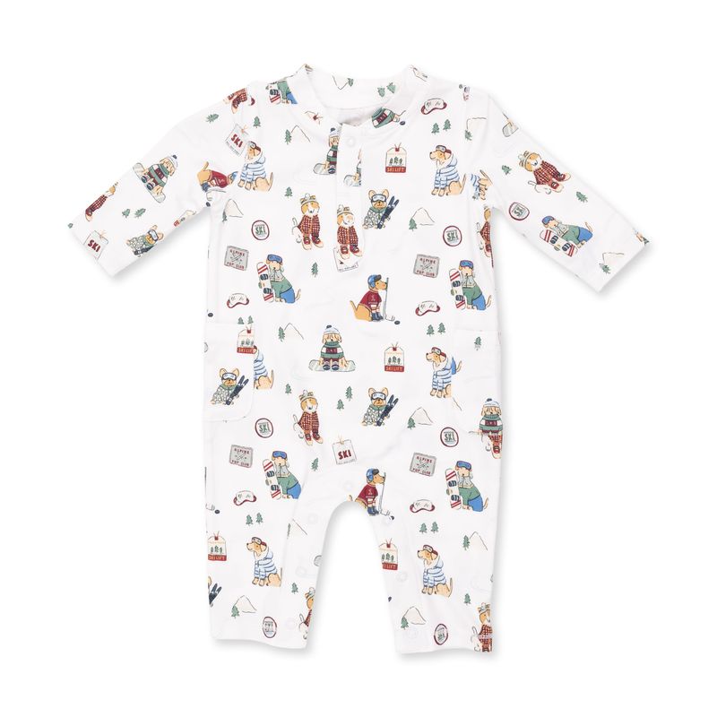 Green Winter Dogs Uni Romper