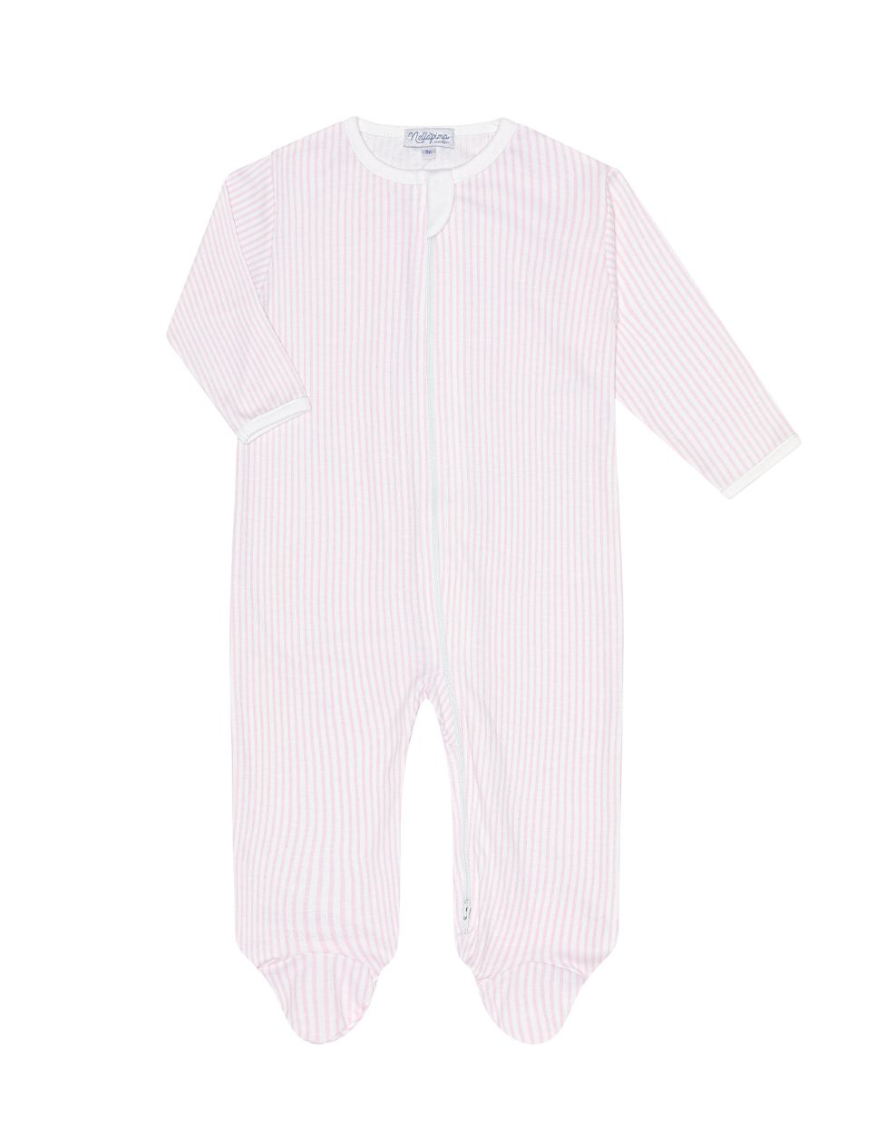 Pink Classic Stripes Footie
