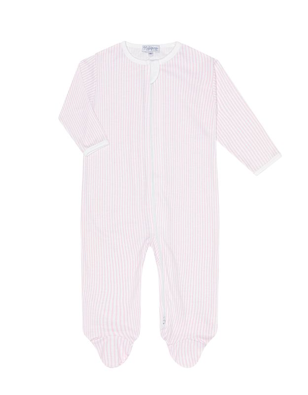 Pink Classic Stripes Footie