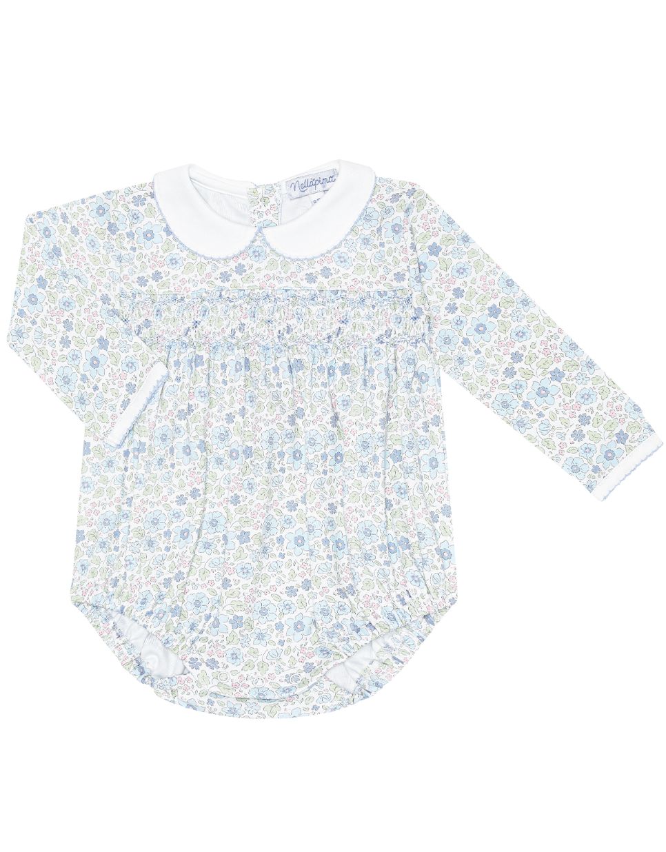 Blue Meadow Smocked Bubble