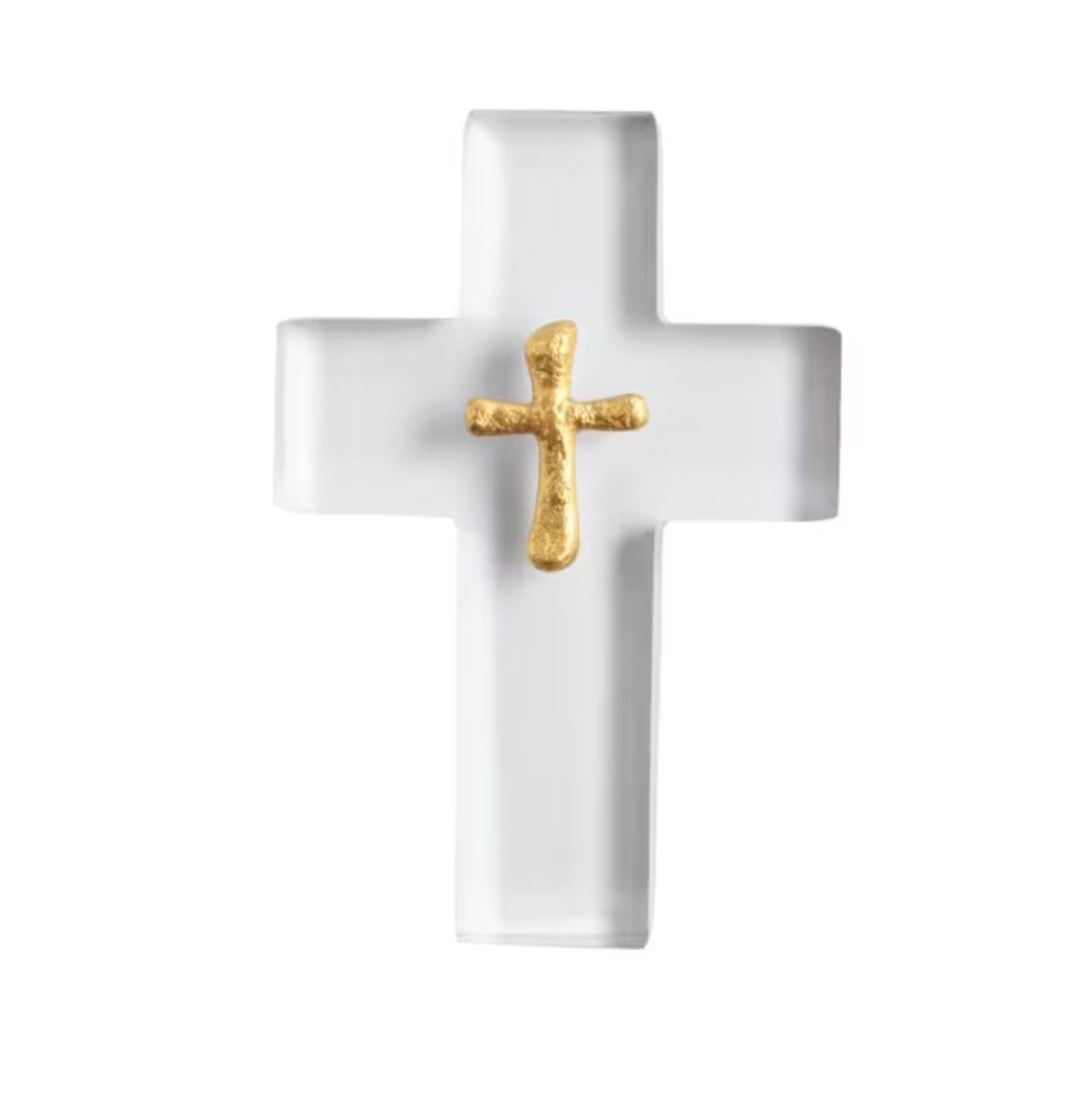 Clear Resin Cross w/ Gold Cross