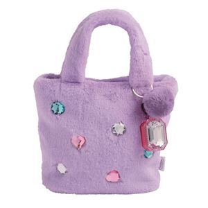 Purple Glitzy  Purses With Lip Gloss Keychain