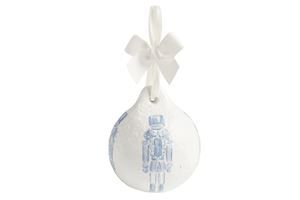 Blue Nutcracker Paper Mache Ornament