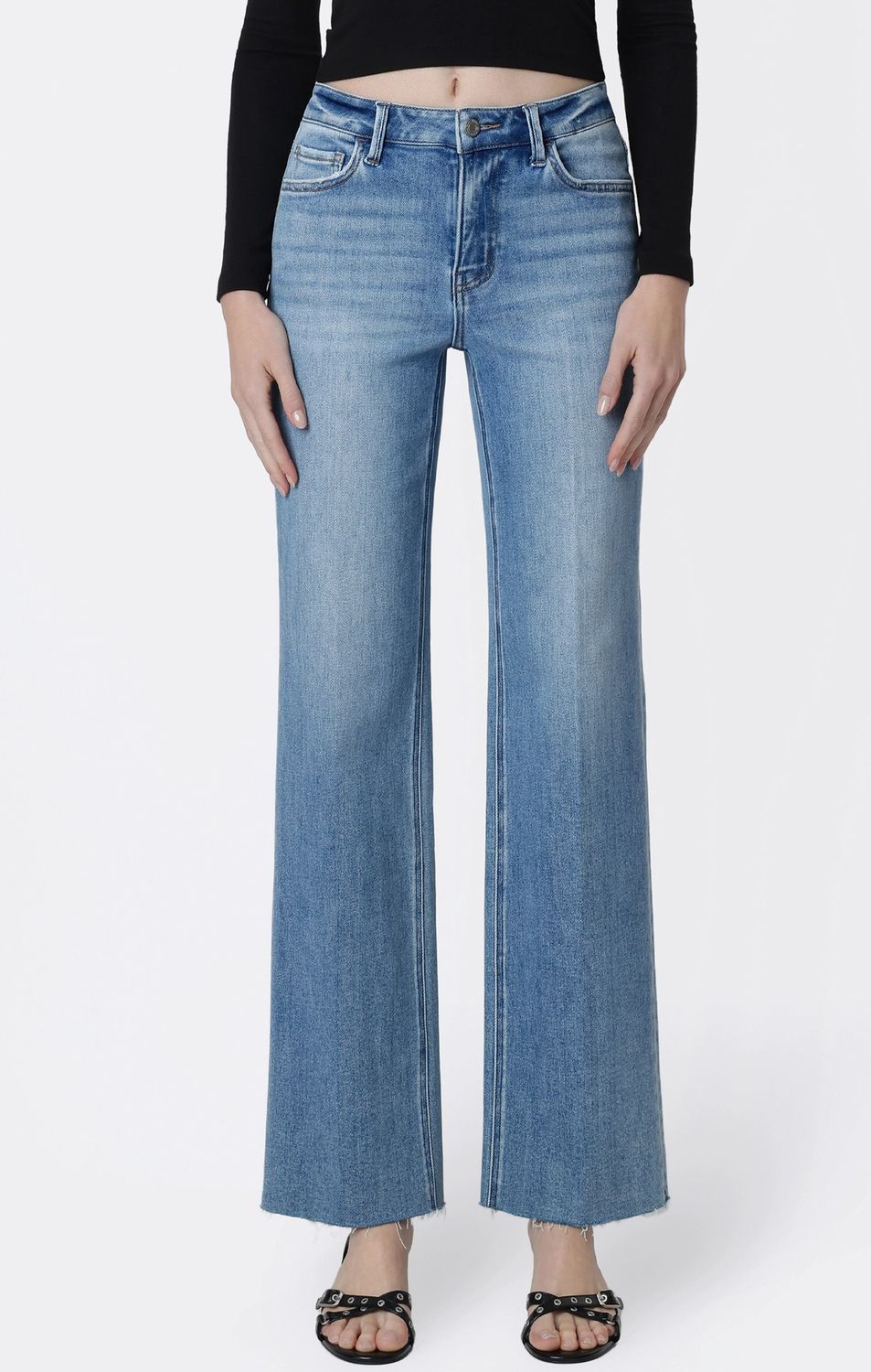 High Rise Slim Wide with Crease