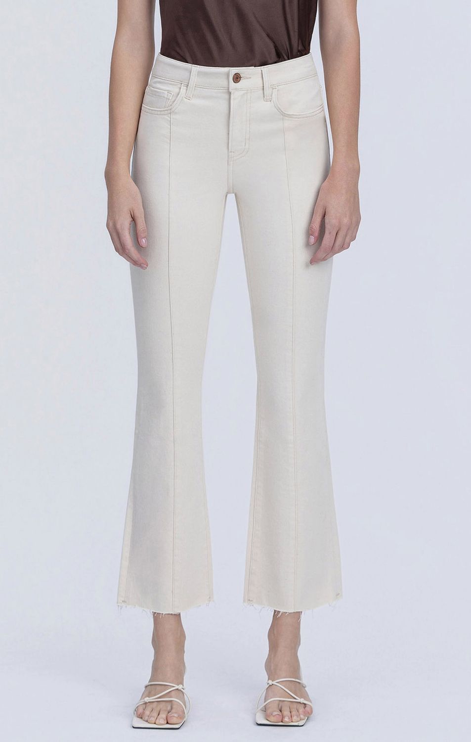 High Rise Pintuck Ankle Bootcut