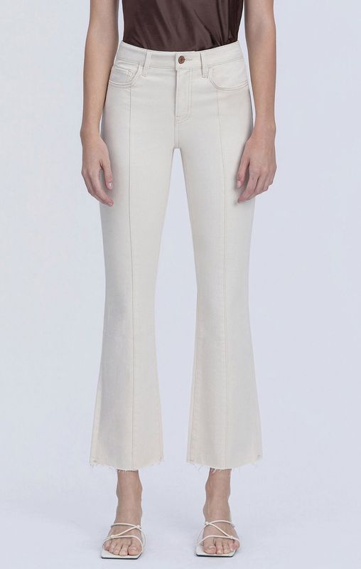 High Rise Pintuck Ankle Bootcut
