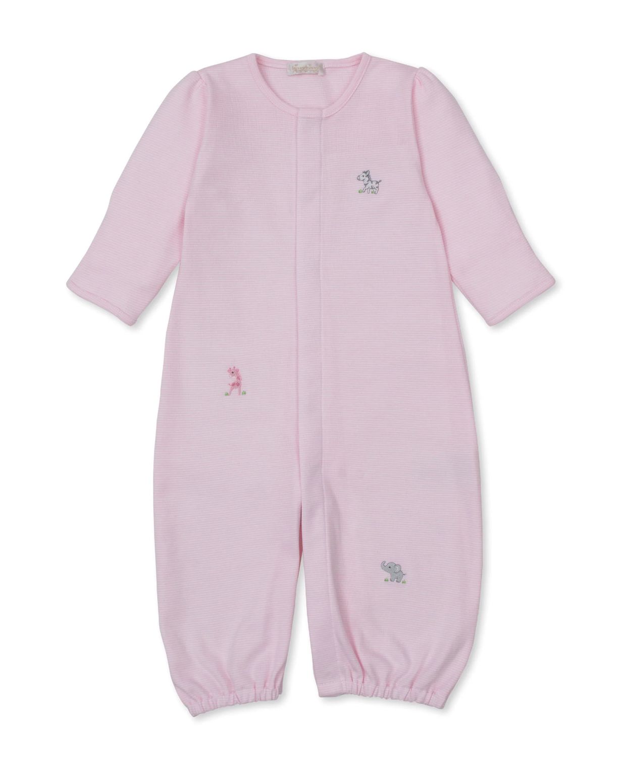 Conv Gown w/Hand Emb Jungle - Pink Stripe