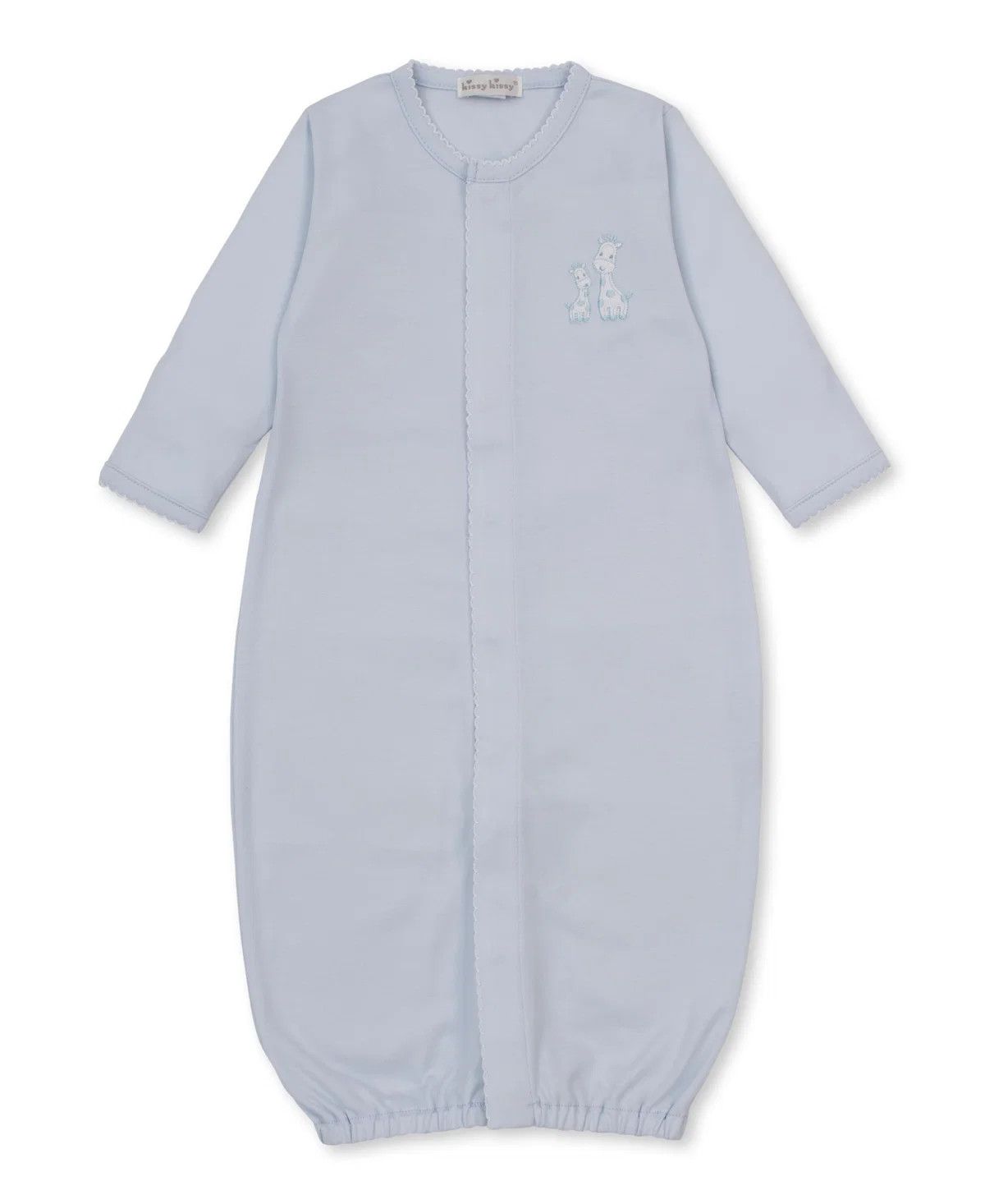 KK Footie Blue Giraffe Laughs Converter Gown