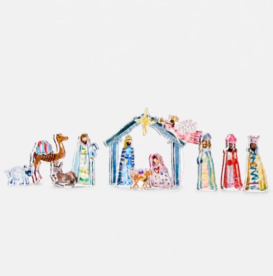 Acrylic Nativity Set-Complete Scene Large